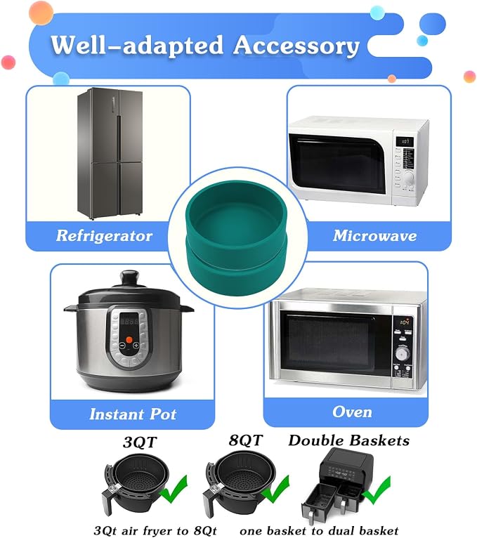 3Pcs ZHYEEDAA Air Fryer Egg Mold, Silicone Egg Molds, Individual Egg Bite Maker - Image 4