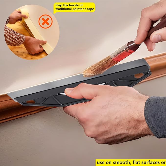 12-Inch Paint Edger & Trim Guard | Stainless Steel Straight Edge Tool | - Image 2