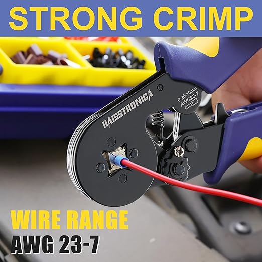 haisstronica Ferrule Crimping Tool Kit AWG 23-7 Wire Ferrules Crimper with 2500pcs Wire End Terminals AWG 22-7 and Wire Stripper