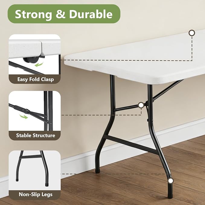 Folding Table 8ft - Image 5