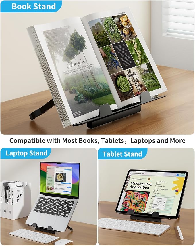 Laptop Table with LED Desk Light, SAIJI Laptop Stand - Image 3