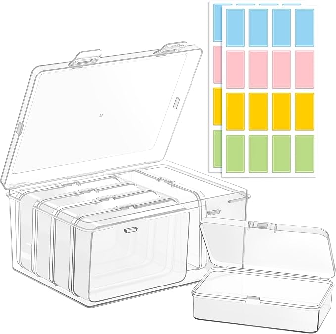 zoeynex 6-Pack Large Clear Plastic Storage Boxes by zoeynex