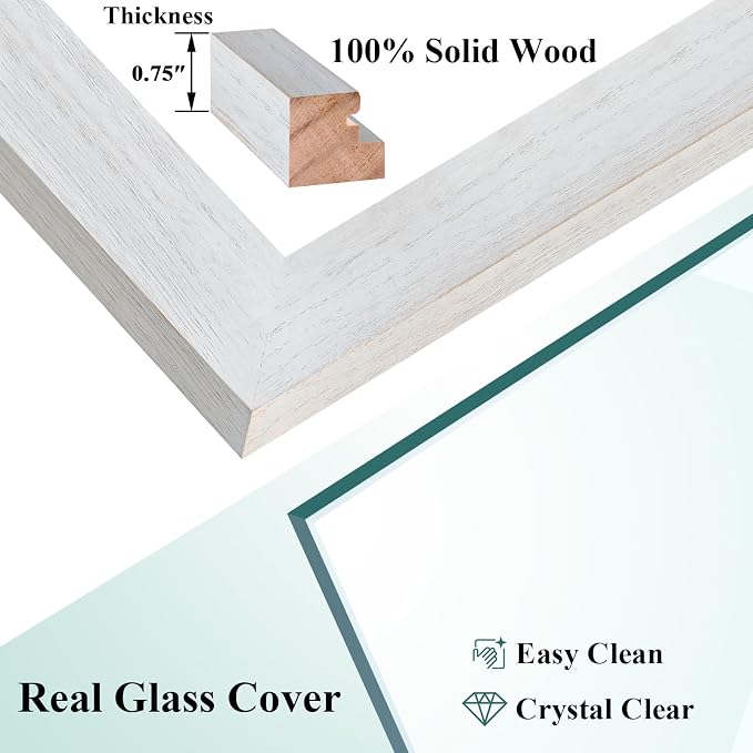 RPJC 5x7 Picture Frames Made of Solid Wood High Definition Glass - Image 7
