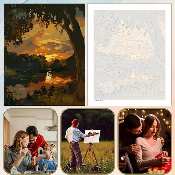 5DDIYART Forest Sunset Paint by Numbers - Image 3