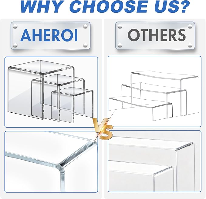 Aheroi Acrylic Risers Display Stands, Acrylic Stands - Image 3