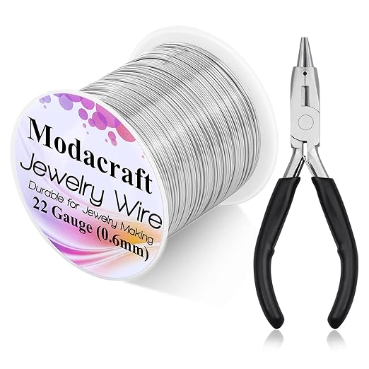 Modacraft 22 Gauge Silver Wire for Jewelry Making by Modacraft