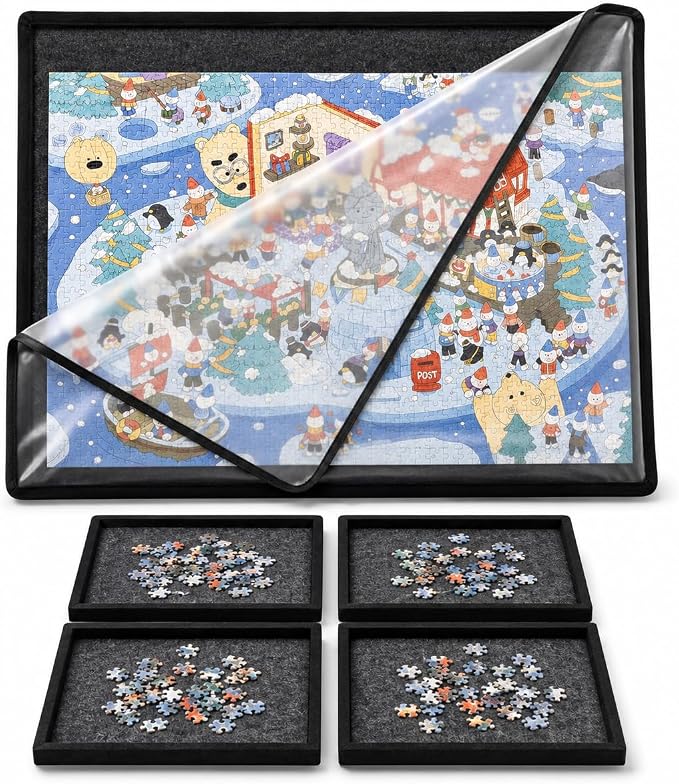 2000 Pieces Puzzle Board, 45.7x30.7 Felt Puzzle Storage Mat | Features a by Buyitnow