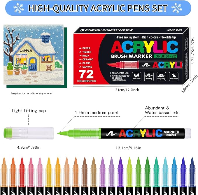 72 Colors Acrylic Paint Markers - Image 5