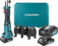 Mini Pro Press Tool kit with 3 Copper Pro Press Jaws 1/2", 3/4", 1", Brushless Motor, 2pcs Battery, Fast Charger & Carrying Case
