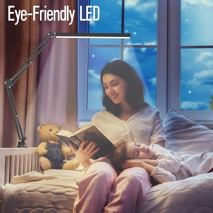 LED Desk Lamp, Manicure Table Lamp, Eye-Caring Drafting Light, Dimmable Office - Image 5