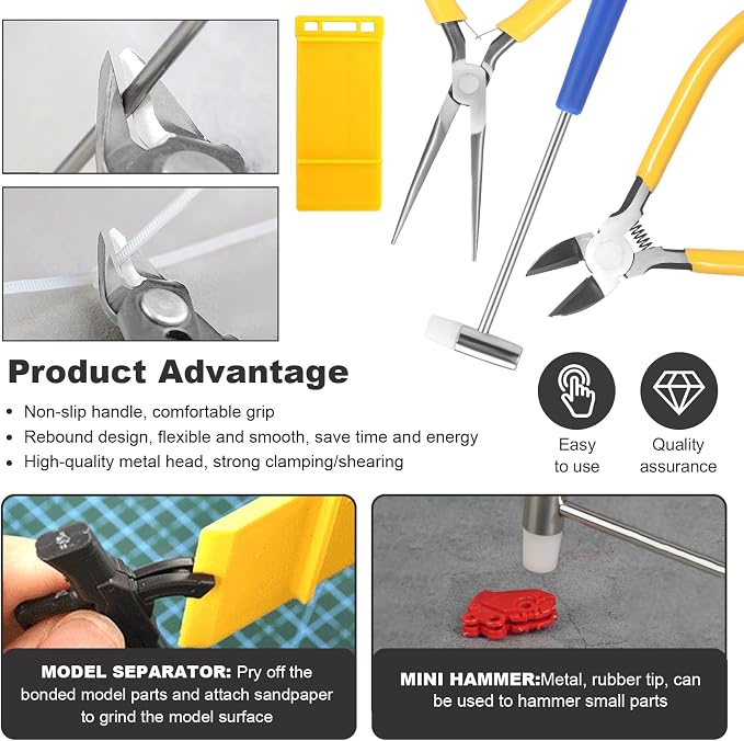 Fippy 101PCS Gundam Model Tools Kit, Hobby Building Tools Kit - Image 3