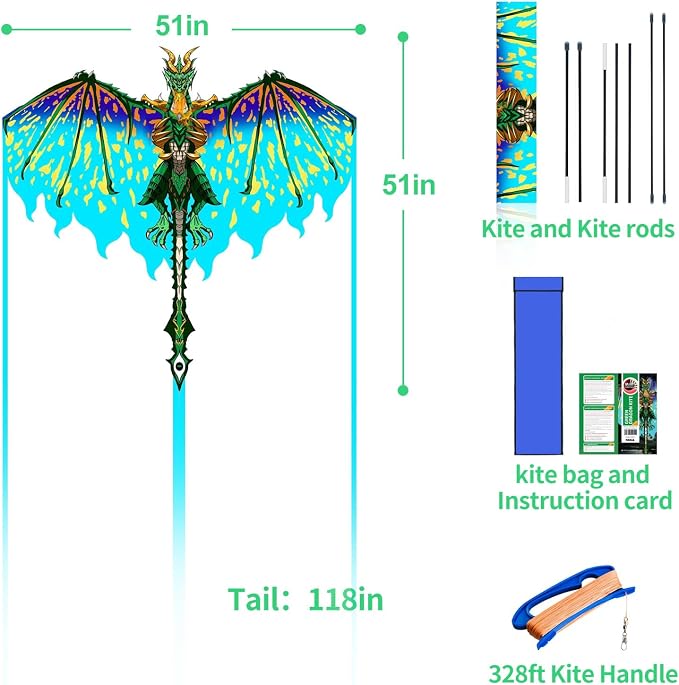 Dragon Kite for Kids & Adults - Image 3