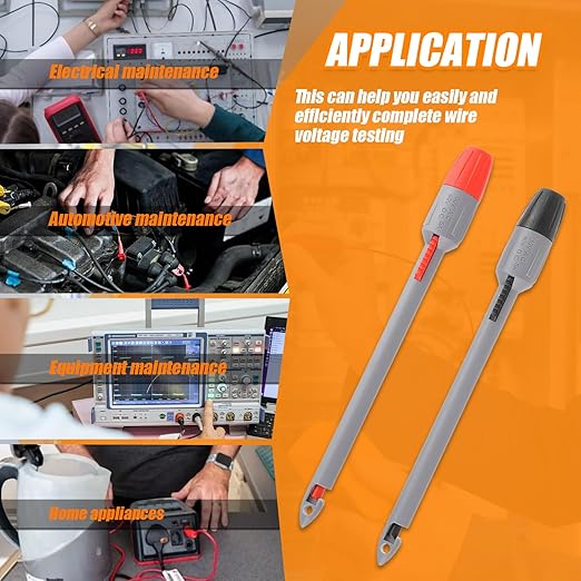 Heavy Duty Wire Piercing Probe Insulation Piercing Clip Set with 4mm Push Banana Plug for Multimeter Test Leads Multi Testers Needle Accessories