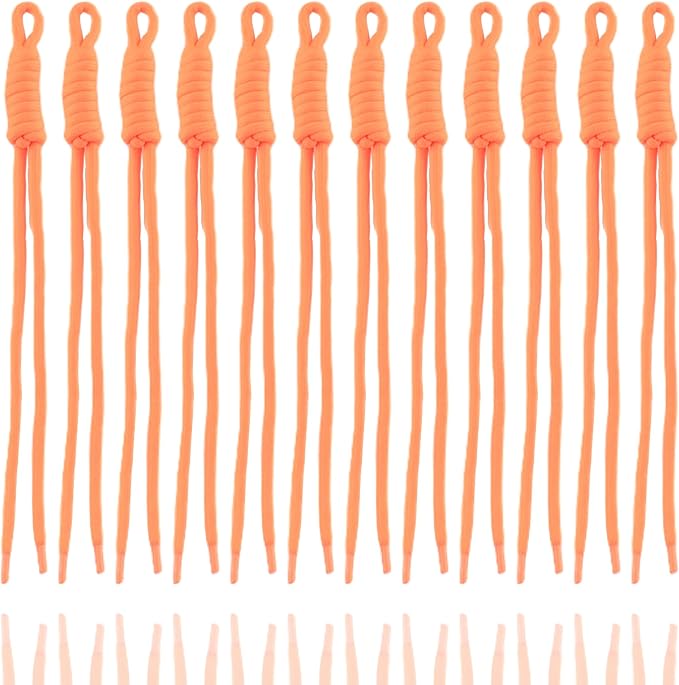 KJML DIY Paracord Keychain 12pcs Paracord Rope Keychain Braided Cord Rope Bag by KJMLDIY