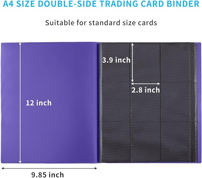 Card Binder, Upgraded 9 Pockets Trading Card Collection Binder - Image 6