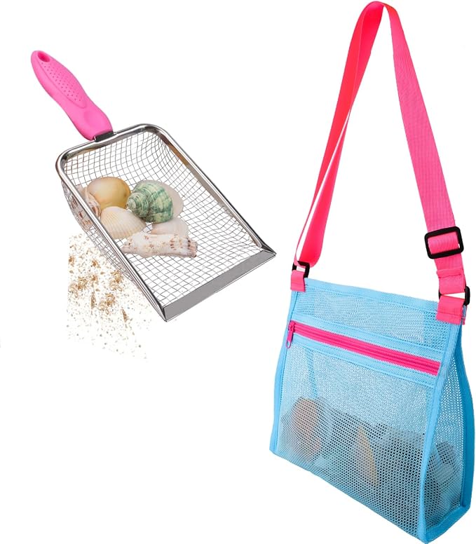 MUYIZI Beach Mesh Shovel with Mesh Beach Bag by MUYIZI
