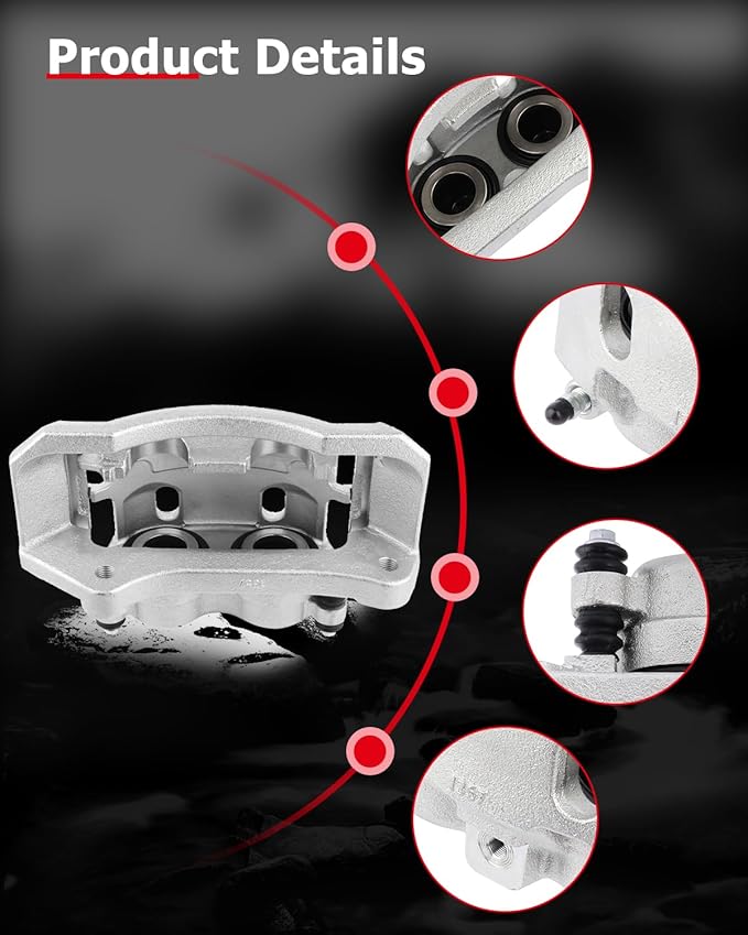 cciyu Front Left Brake Caliper Assembly w/Bracket 18-B4891 2006-2008 For Dodge For Ram 1500,2003-2008 For Dodge For Ram 2500,2003-2008 For Dodge For Ram 3500,2005-2008 For Dodge For Ram 4000