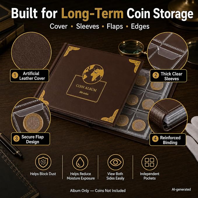 Coin Collection Supplies Holder Book - Image 9