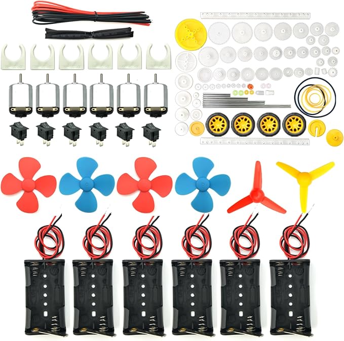 EUDAX 6 Set Rectangular Mini Electric 1.5-3V 24000RPM DC Motor by EUDAX