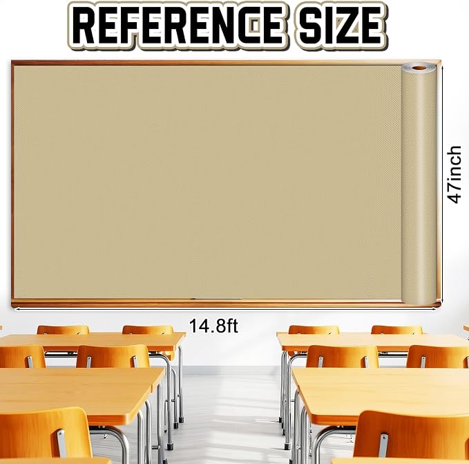 Inkspire Brown Bulletin Board Paper Roll, 14.8FTx47IN Large Reusable Waterproof - Image 2