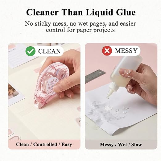 MARCADORUS Glue Tape Roller, 6 Pack Double Sided Tape Roller - Image 2
