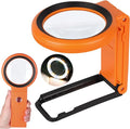 Magnifying Glass with Light and Stand, Foldable Handheld Magnifying Glass 18 by KIBTOY