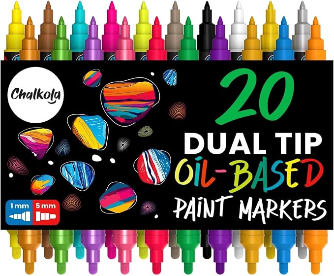Chalkola 20 Oil Paint Pens by Chalkola