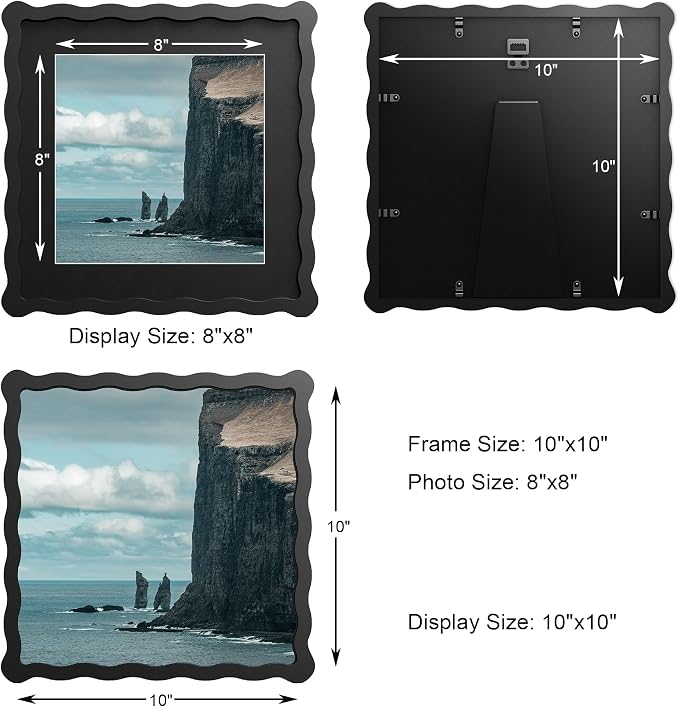 10x10 Wavy Picture Frame With Mat - Image 3