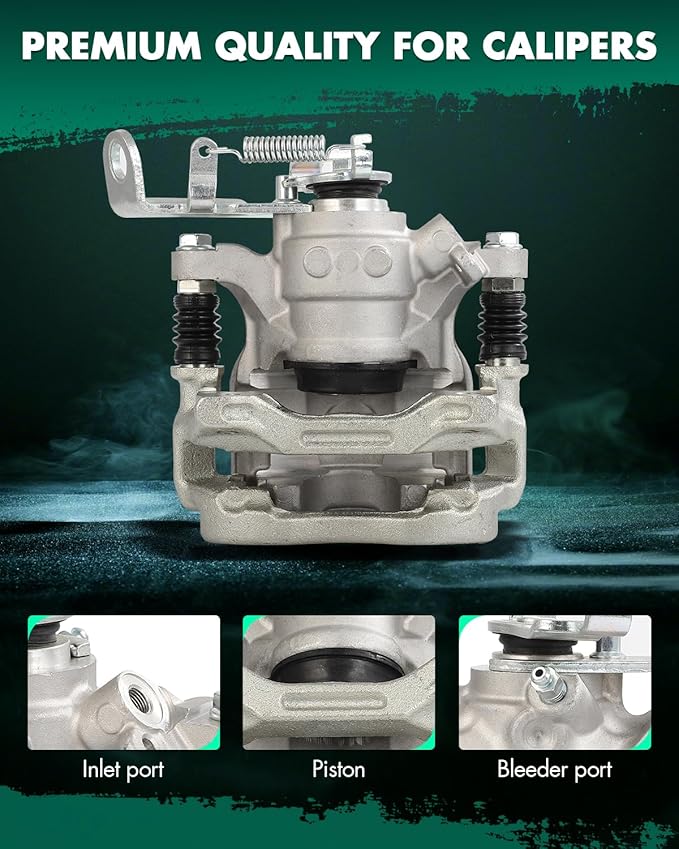 SCITOO 19B7154 Rear Right Disc Brake Caliper w/Bracket Fit For Mazda For 3 2014-2016,For Mazda For 3 Sport 2014-2016, Single Piston