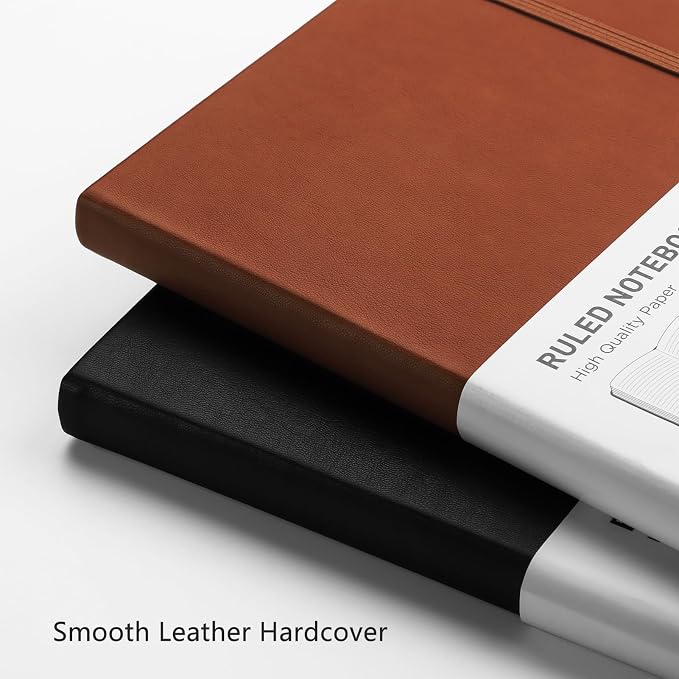 RETTACY Lined Journal Notebook, 192 Numbered Pages, A5 Size | Leather Hardcover - Image 5