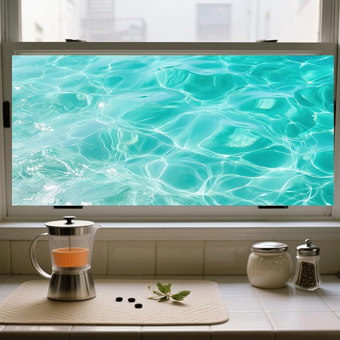 IVN Privacy Window Film Decorative Clear Water Ripples, Static Cling Window Film - Image 6
