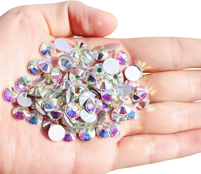 Onwon 288 Pieces SS34 / 7mm Clear Crystal Flat Back Brilliant Round Rhinestones - Image 2