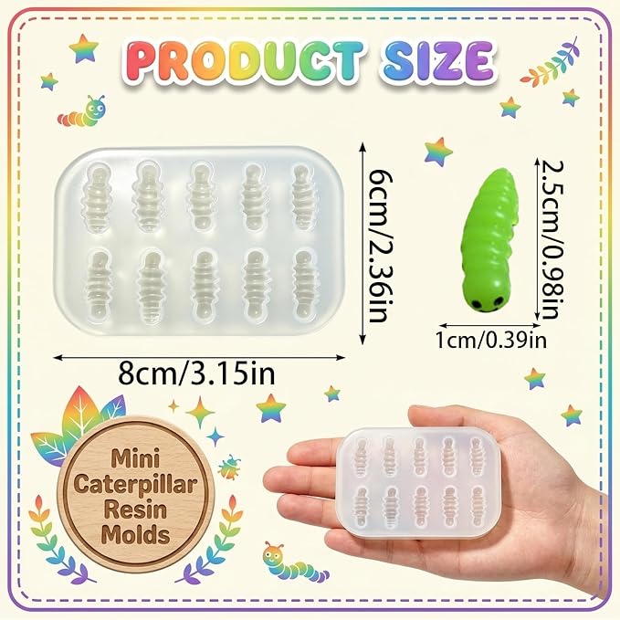 Mini Worm Resin Silicone Casting Mold - Image 2