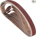 10 Pcs Sanding Belts 1-1/8 x 21 Inch 100 Grit Aluminum Oxide Abrasive Sandpaper for Belt Sander Metal Grinding Wood Working Weld Rust Removal
