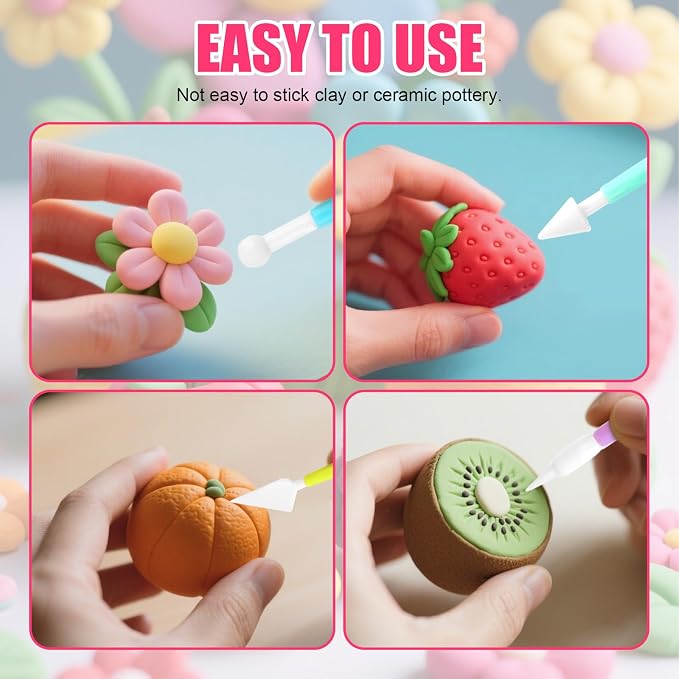 Basic Polymer Clay Tools, Clay Sculpting Tools Acrylic Roller Pin, Double-Ended - Image 4