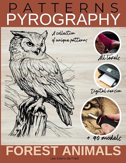 Pyrography - patterns - Forest animals: Collection of unique designs that are by Unknown