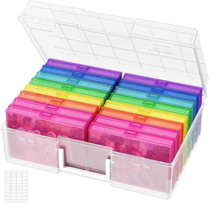 Lifewit 16 Pcs Photo Storage Box, Photo Albums 4x6 Pictures, Acid-Free by Lifewit