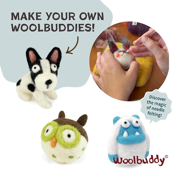 Woolbuddy Core Wool 1lb for Needle Felting, Handmade Wool Roving for Needle - Image 7