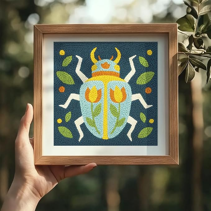Doodlream Beetle DIY Punch Needle Embroidery Kit - Image 6