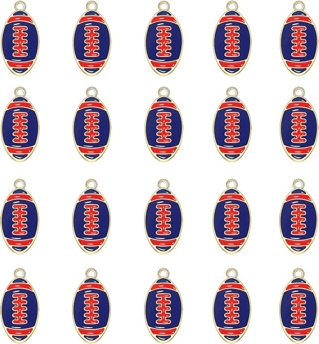 20PCS Sports Charms Enamel Basketball Baseball Pendant Charms - Image 6