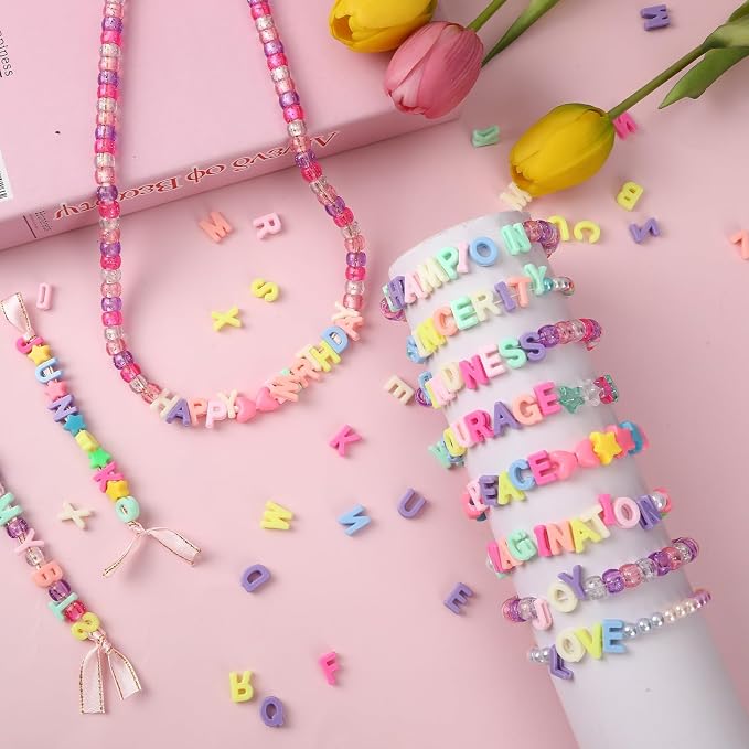 Augshy 700Pcs Large Alphabet Letter Beads - Image 5