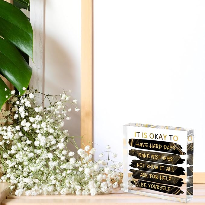"It's Okay..." Motivational Decor, Inspirational Desk Accessories - Image 3