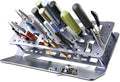 Screwdriver Rack, Small Tool Storage Holder for Desk Top, Work bench Organizer, Aluminum Alloy, Dark Grey