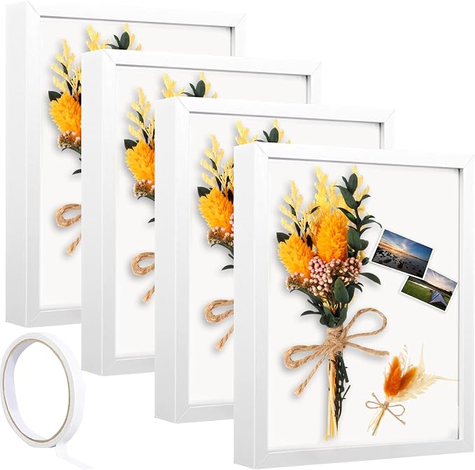 4 Pack 5 x 7in Shadow Box Frame, Shadow Boxes Display Cases by IWOLOMI