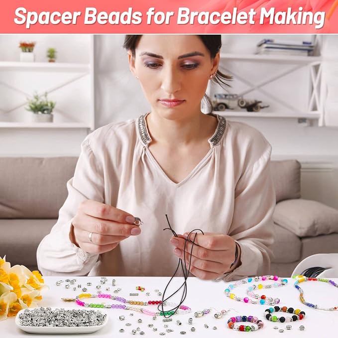 500 Pcs Bracelet Spacer Beads, Earring Making DIY Jewelry Accessories - Image 7