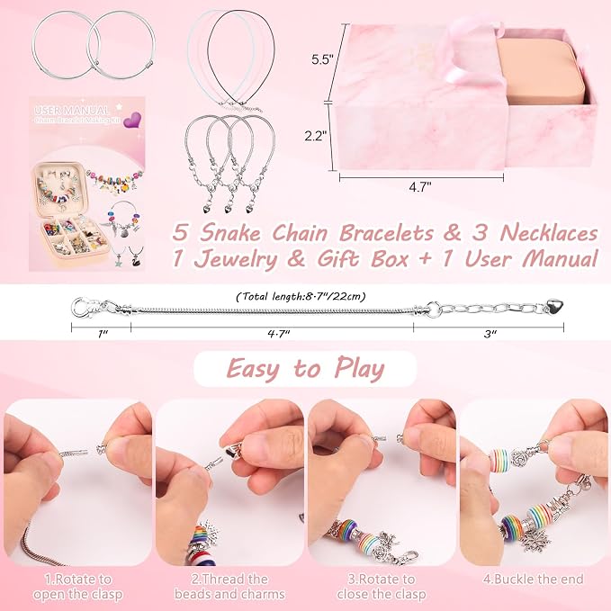UFU Charm Bracelet Making Kit, A Sweet Birthday Gift to Inspire Imagination & - Image 5