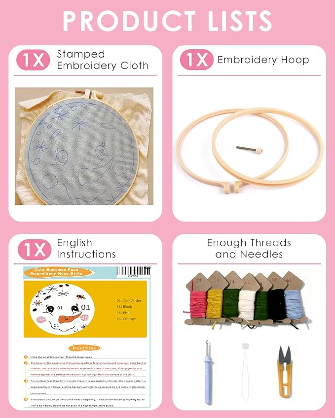 TCDZMYGS Christmas Punch Needle Kits, Winter Snowman Punch Needle Kits - Image 6