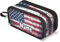 Custom Retro American Flag Pencil Case Box Boys Girls Personalized Name Large by BOENLE-WELCOMEYOURCOMING