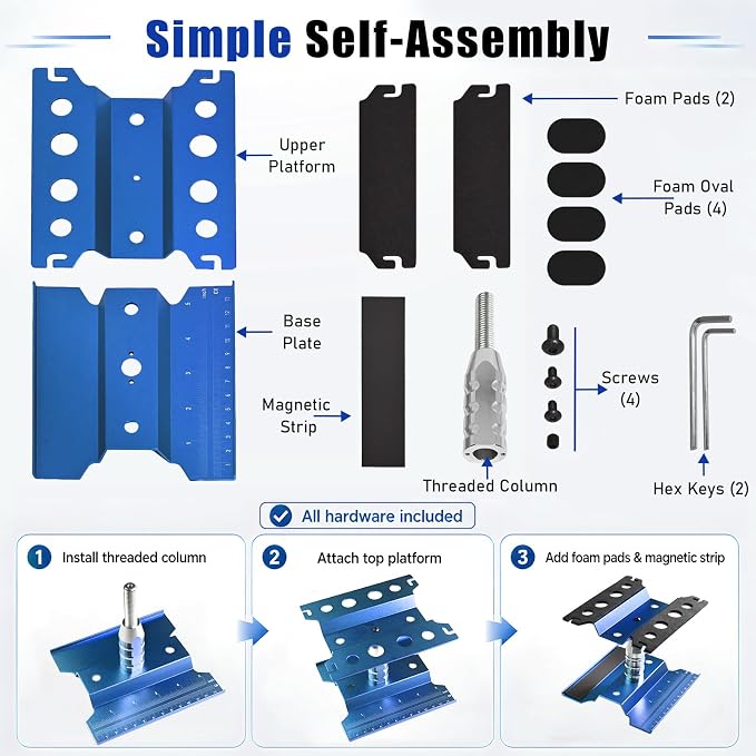 RC Car Repair Work Stand Lift Lower Adjustable Workstation Aluminum 360 Degree - Image 4