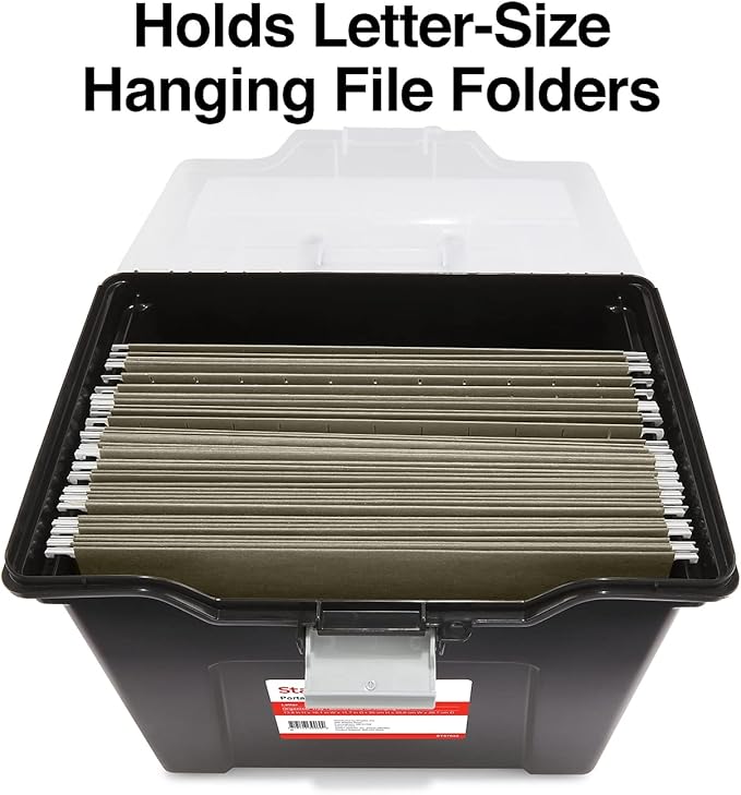 STAPLES File Folder Tote, Portable Filing Box - Image 2